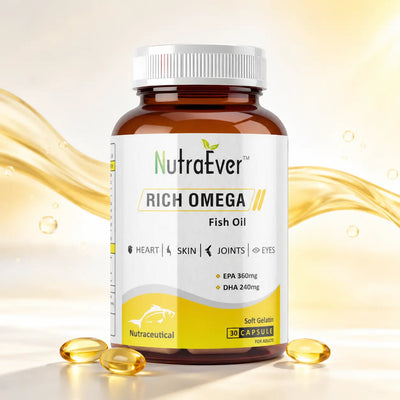NutraEver Rich Omega Fish Oil 1000mg | EPA + DHA Softgels
