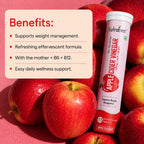 NutraEver Apple Cider Vinegar Effervescent Tablets | 500mg ACV + B6 + B12