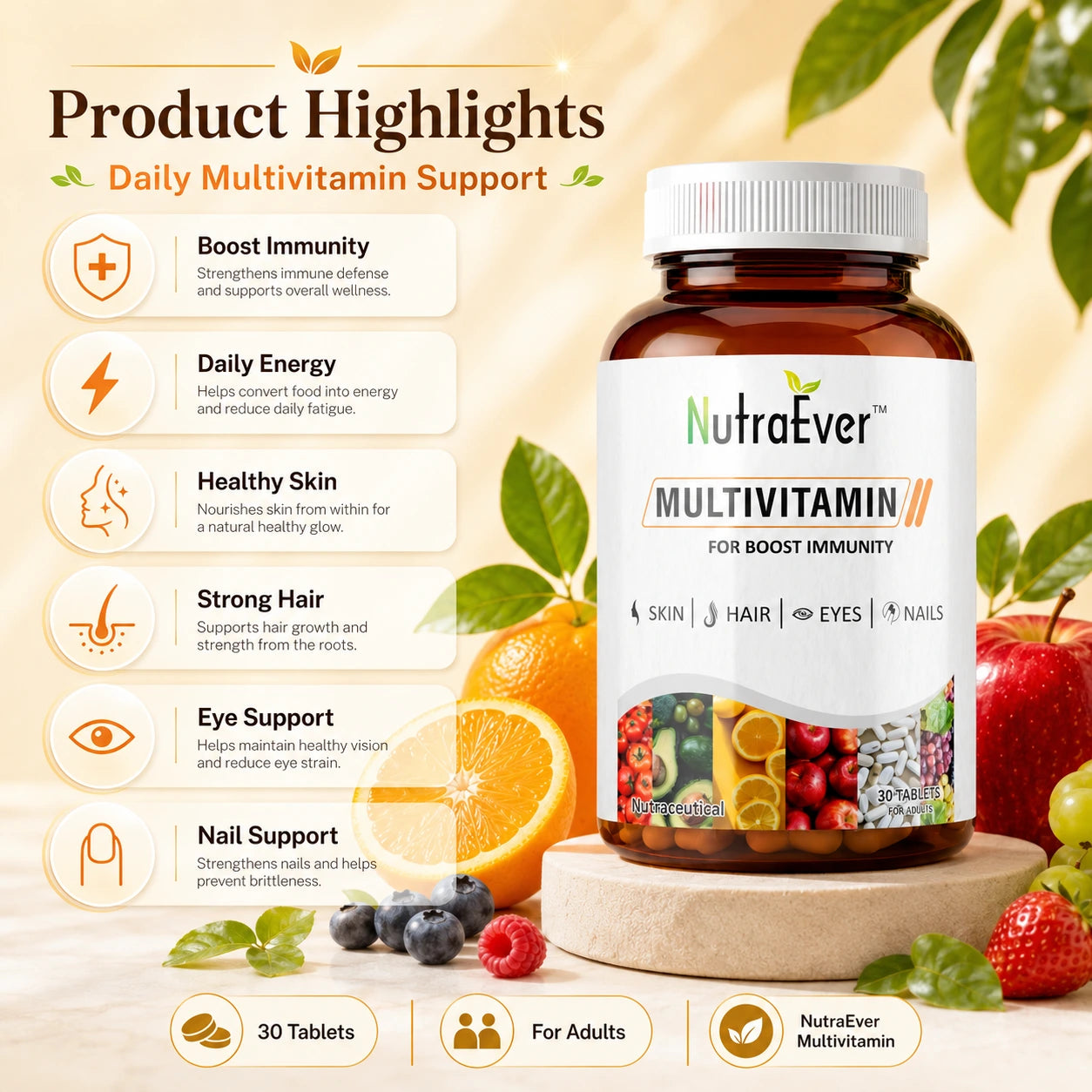 Nutra's Multivitamin for boost immunity