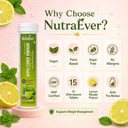 NutraEver Apple Cider Vinegar Effervescent Tablets | 500mg ACV + B6 + B12 | Lemon Masala Flavour